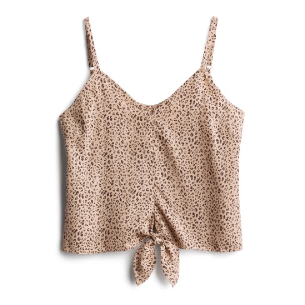 Stitch fix leopard print tie front tank